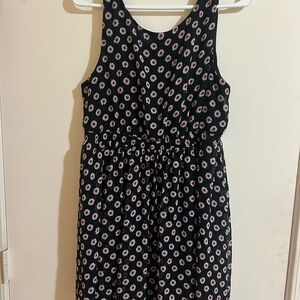 Elegant Black and Pink Floral Dress